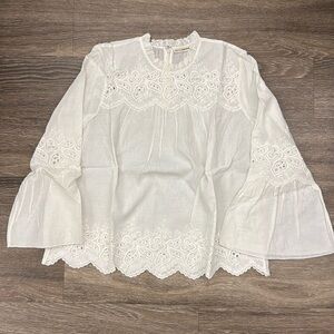 Ulla Johnson white embroidered top